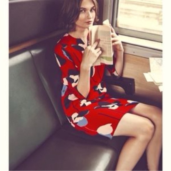 Boden Red and Pink Floral Dress Size 6 - Picture 4 of 10